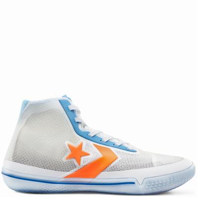 Converse All Star Pro BB Solstice - Miesten Matalavartiset Tennarit - Valkoinen/Kuninkaallinen Sinin